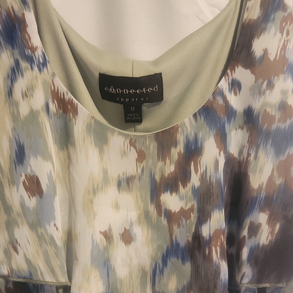 Connected Apparel Multicolor Ruffle Mini Dress - Picture 3 of 4